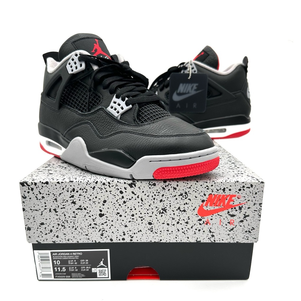 NWT 2024 JORDAN 4 RETRO BRED REIMAGINED MENS 10 DEADSTOCK OG ALL